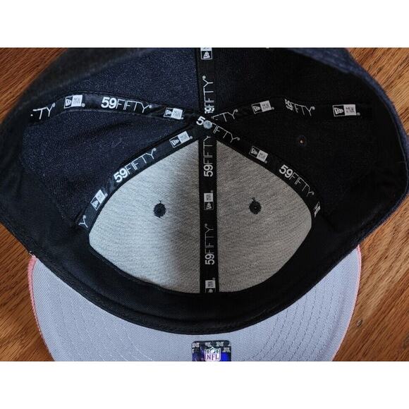 New Era 59Fifty NFL Team Hat New England Patriots Navy Fitted Men Cap 7 5/8 NWT - Picture 9 of 11